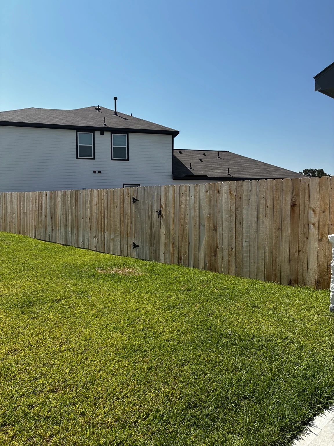 Fence restoration · Before & after specialty treatment before cleaning or restoration